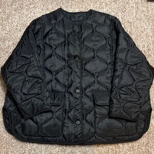 The Frankie Shop Teddy Quilted Jacket black Xs/small